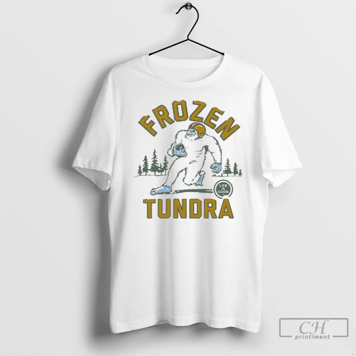 Premium Green Bay Packers Lambeau Field Life Is Good Yeti Frozen Tundra Painting Unisex , , , Long Sleeve Tee