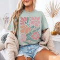 Boho Floral Retro Comfort Tee Shirt Aesthetic Style Vintage Gift Unisex , , , Long Sleeve Tee
