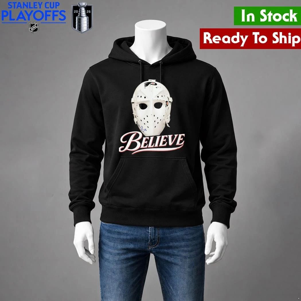 Ice Hockey Mask Believe Shirt Unisex , , , Long Sleeve Tee