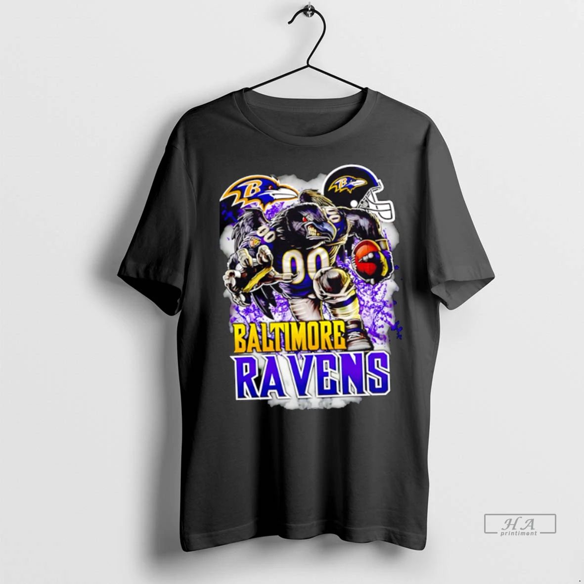 Trendy Officials Baltimore Ravens Football Mascot Art Graphic Shirt Sweater Unisex , , , Long Sleeve Tee