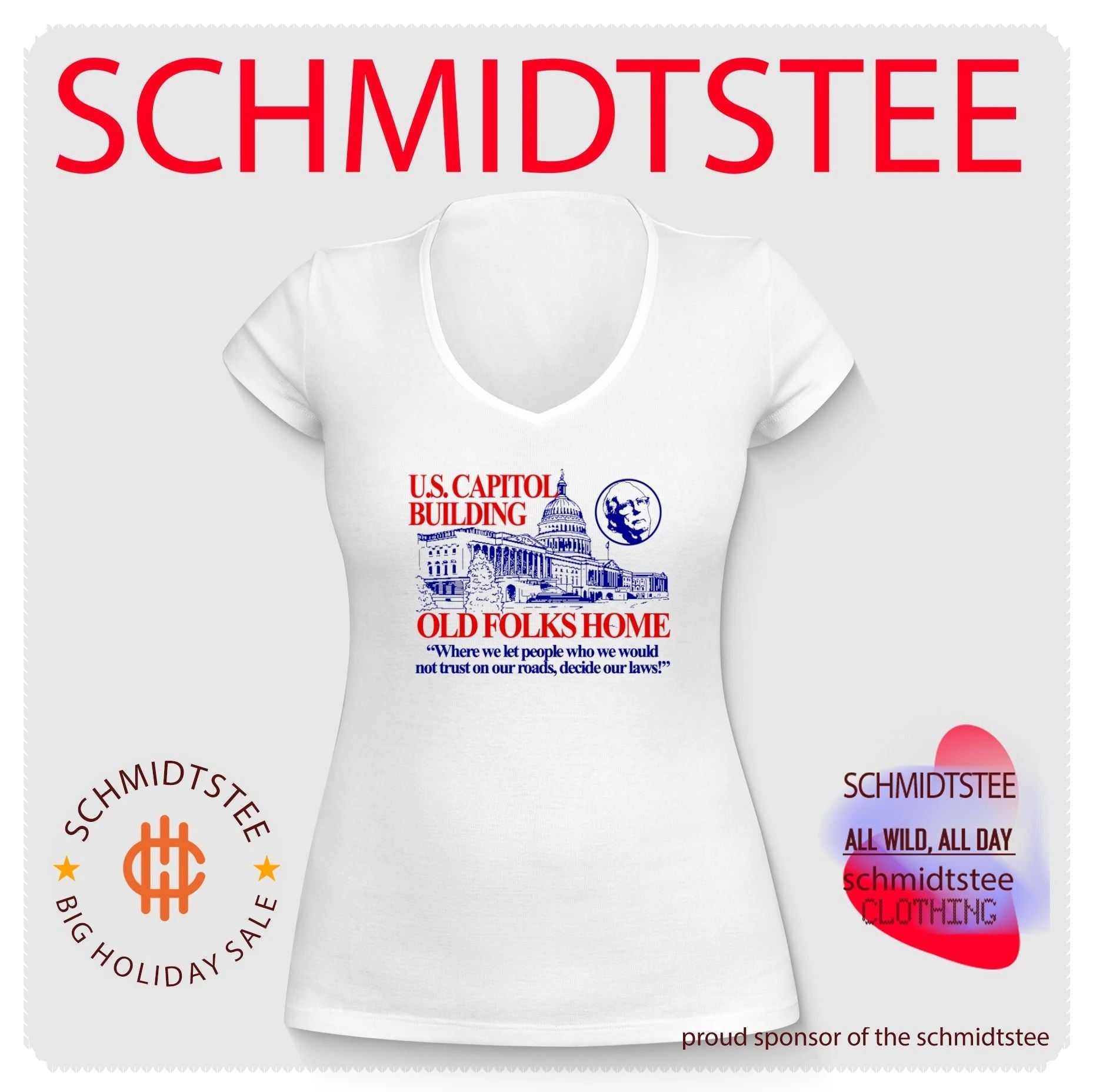 US Capitol Building Old Folks Home Political Satire shirt