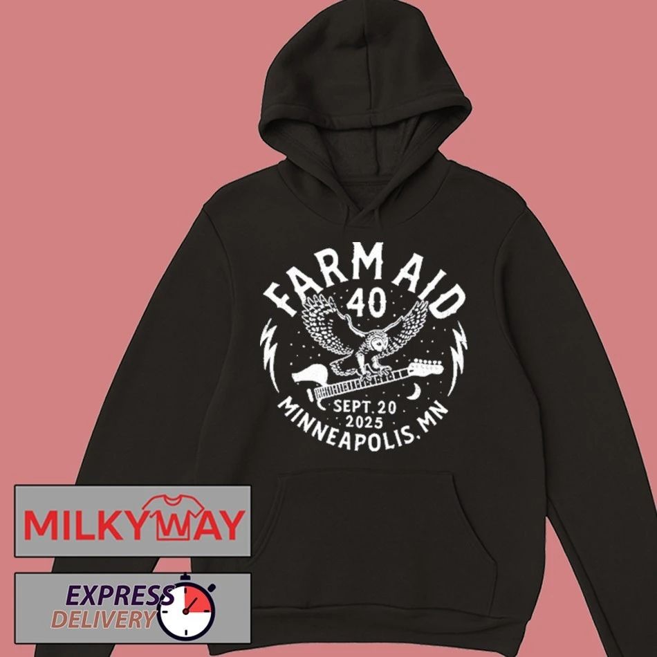 Farm Aid 40 Barn Owl Unisex , , , Long Sleeve Tee