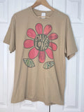 Dave Long Jesus Music Flower Tee Shirt Mens Large Christian Jesus Brown Boho Unisex , , , Long Sleeve Tee