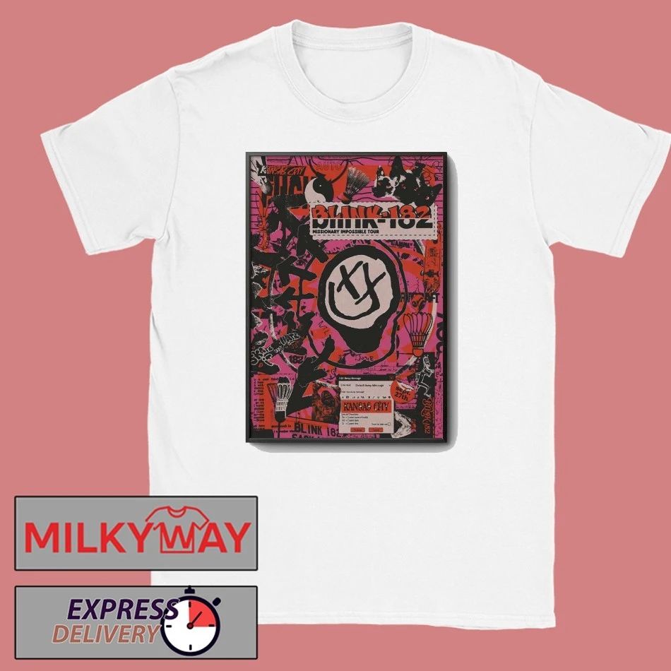 Blink 182 September 27 2025 T-Mobile Center Kansas City, MO Poster shirt Unisex , , , Long Sleeve Tee
