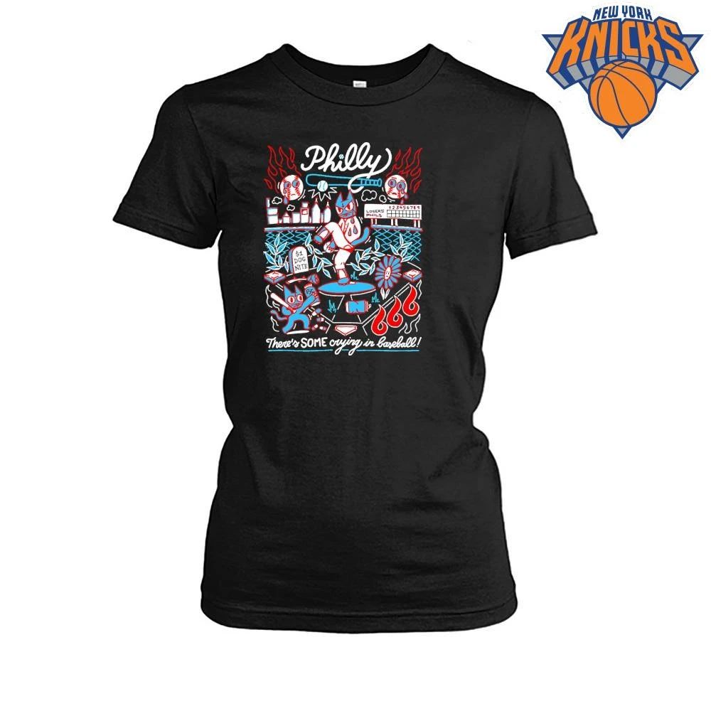 Philly There is Some Crying in Baseball Cartoon Cat Pitcher Shirt