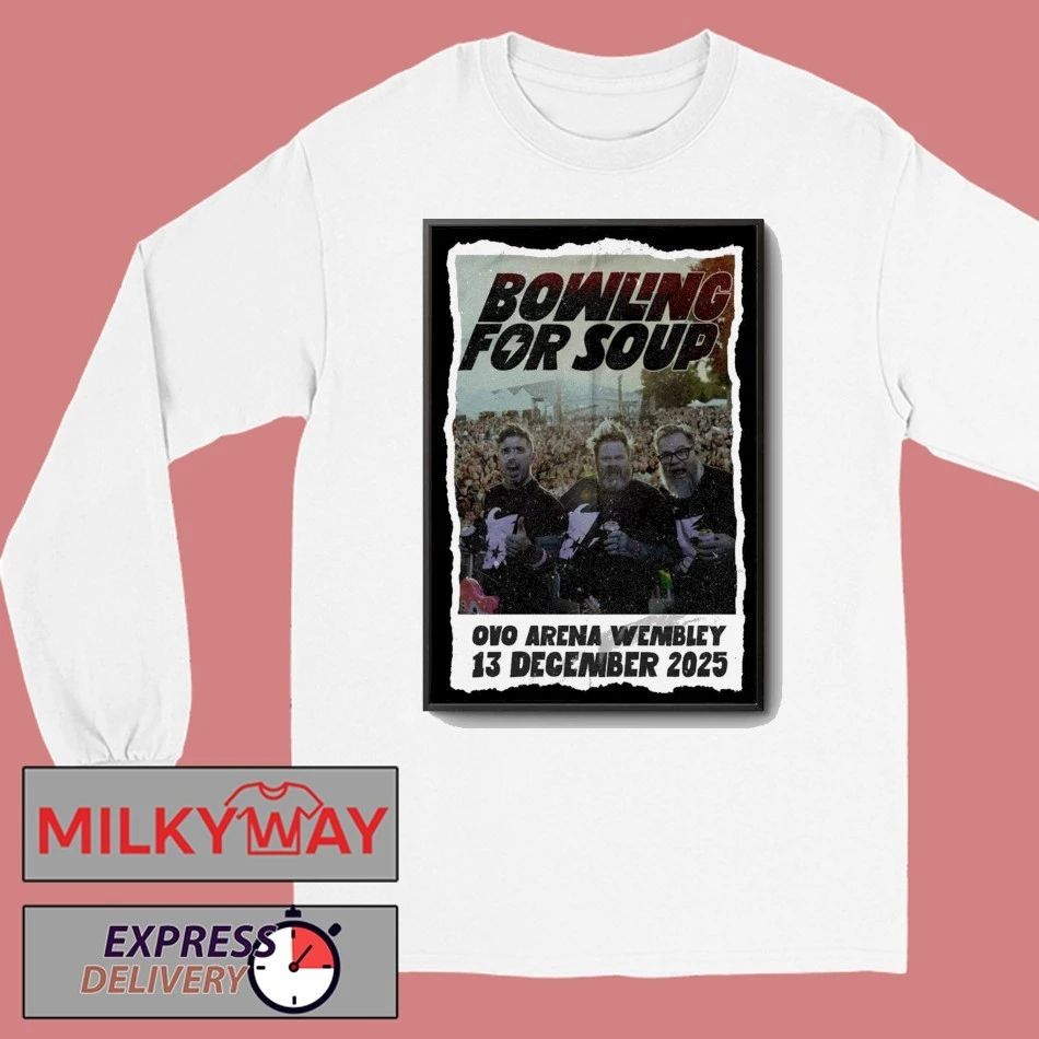 Bowling For Soup Wembley 2025 Poster shirt Unisex , , , Long Sleeve Tee