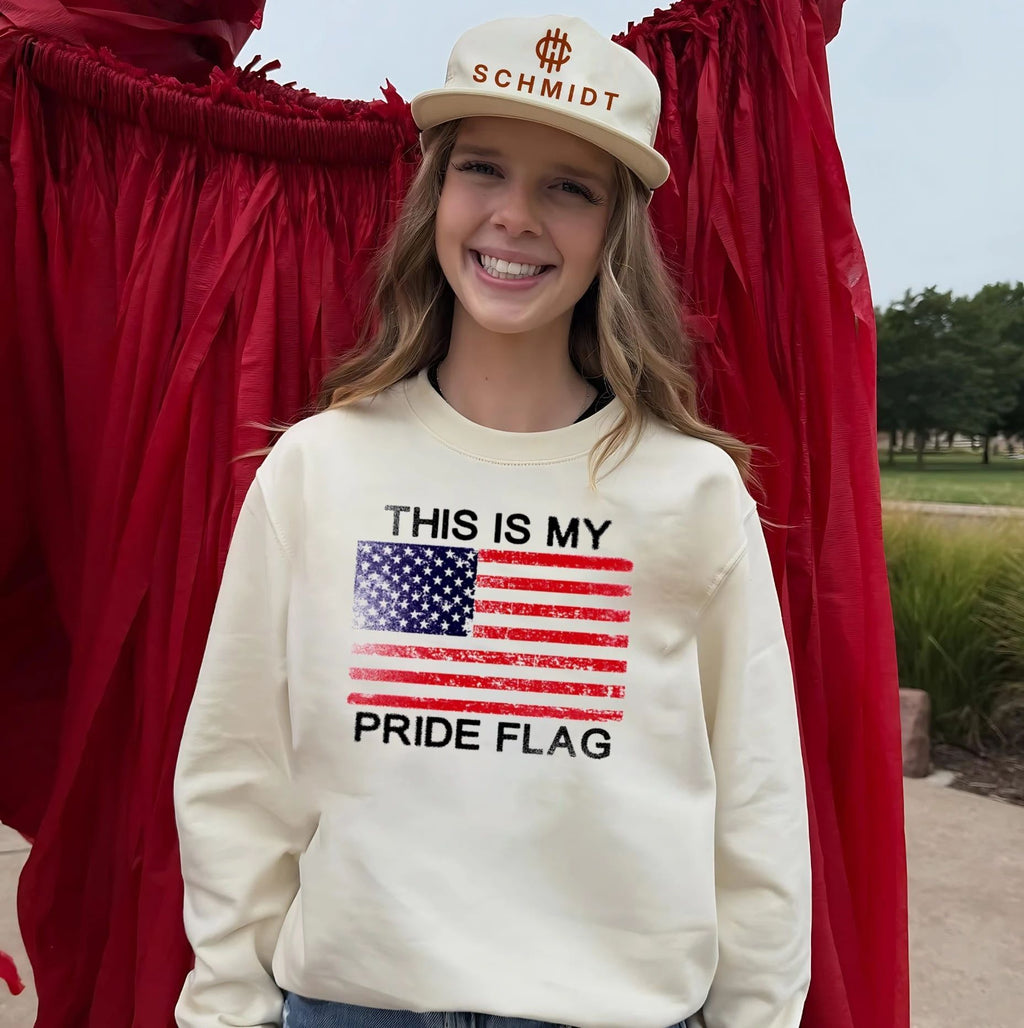 This is my Pride Flag USA flag shirt