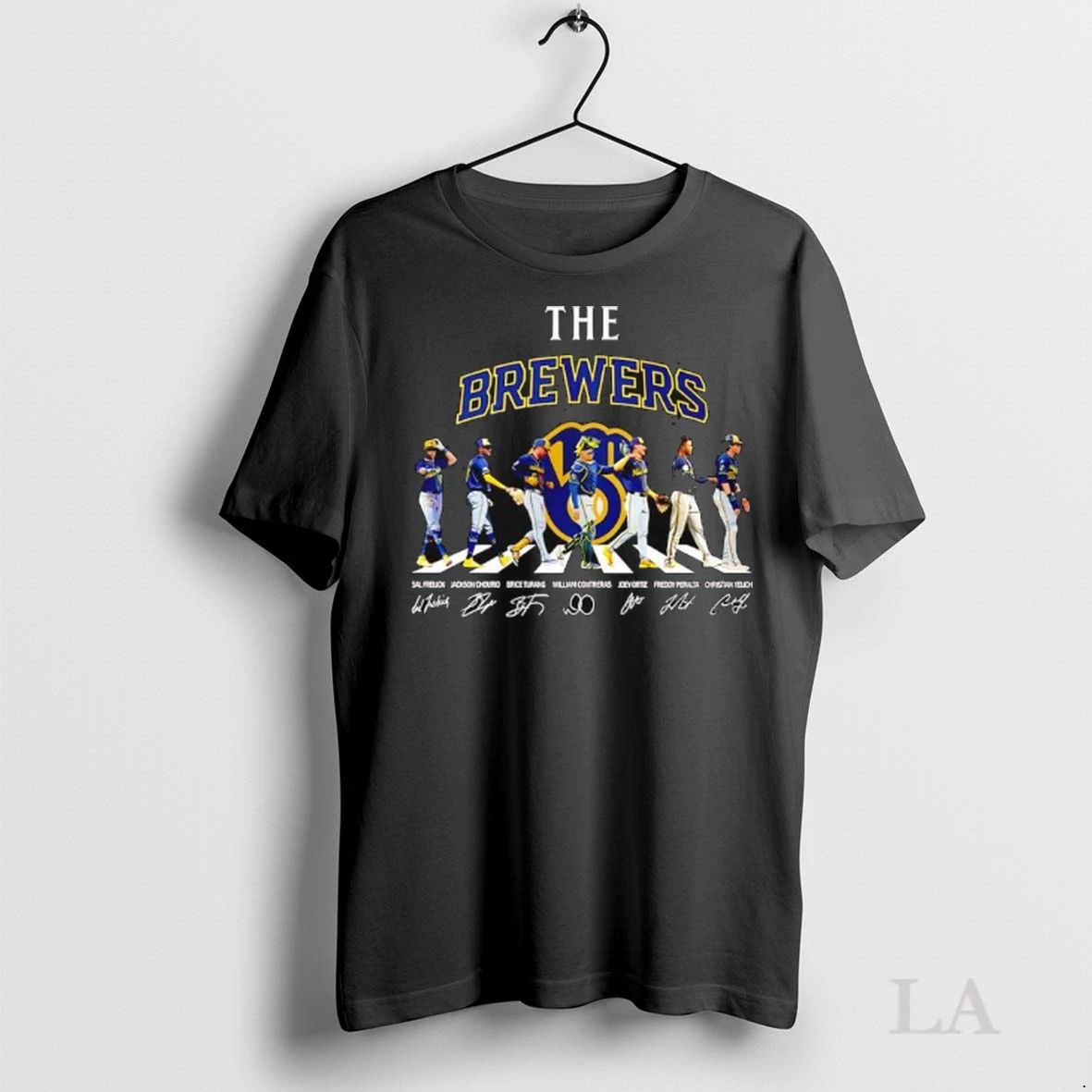 Original The Milwaukee Brewers Signatures Players Depicted Abbey Road Cover Ladies Unisex , , , Long Sleeve Tee