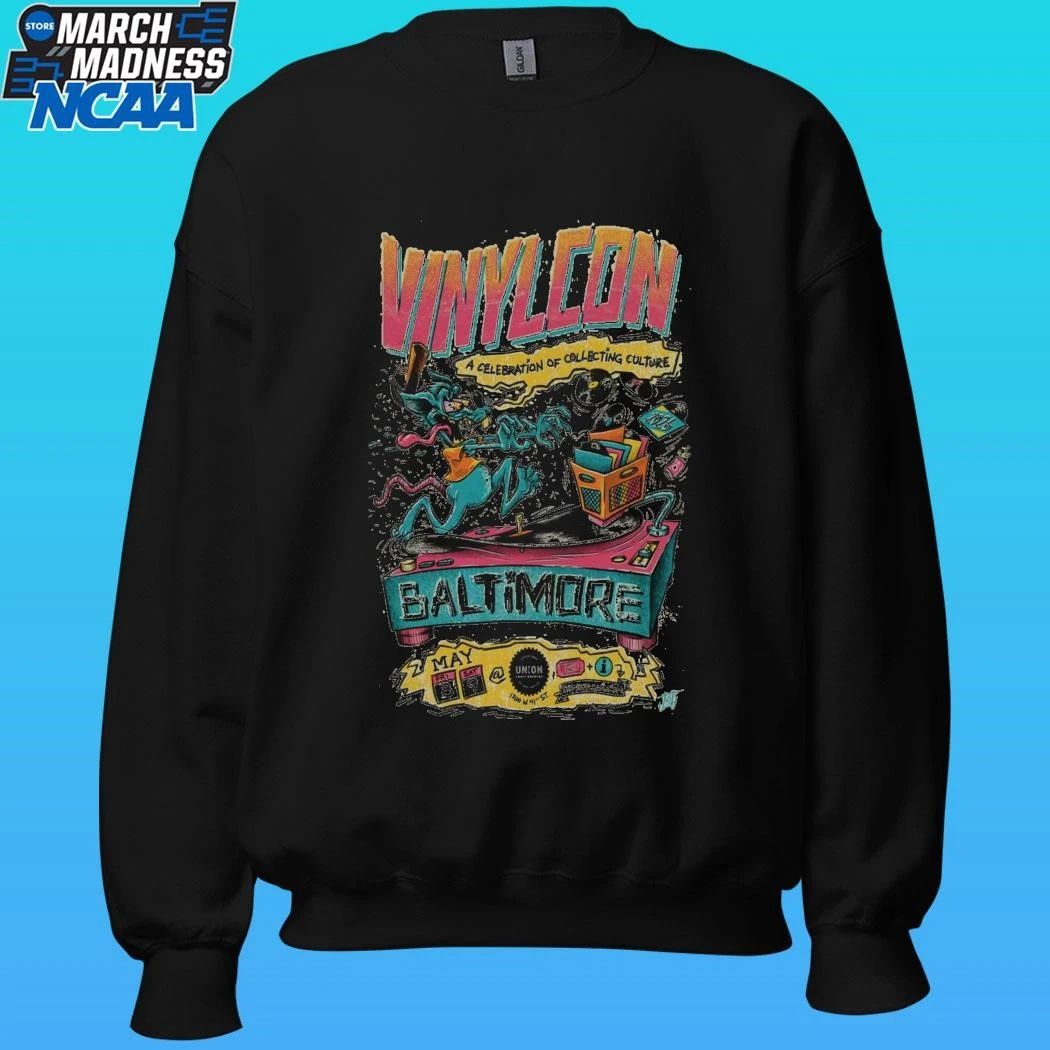 Vinylcon! May 8,9 2026 Baltimore Poster Shirt Unisex , , , Long Sleeve Tee