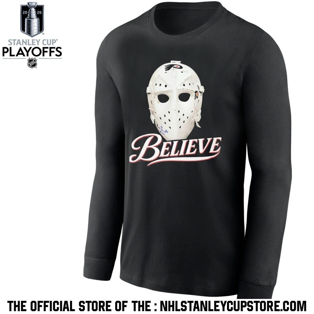 Philadelphia Flyers Bernie Parent Mask Believe Shirt Unisex , , , Long Sleeve Tee