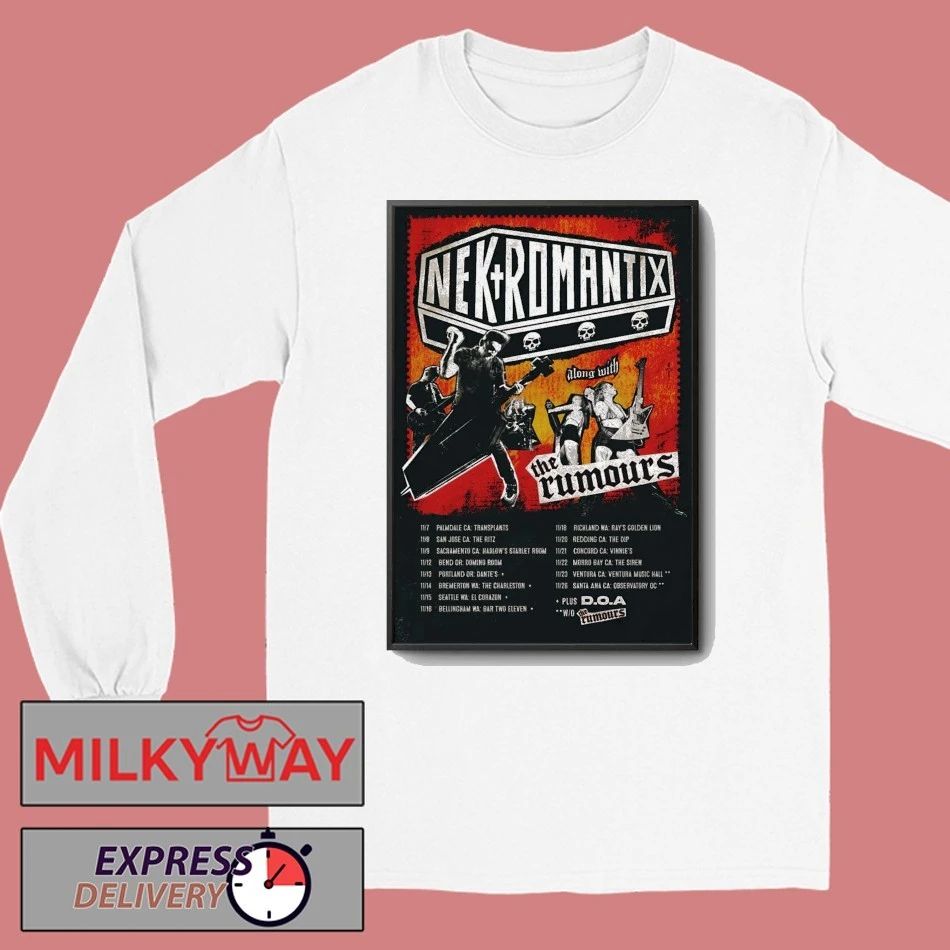 Nekromantix With The Rumours Another Tour What 2025 Poster shirt Unisex , , , Long Sleeve Tee