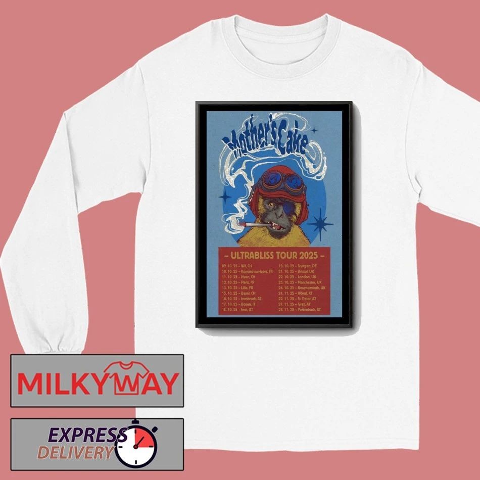 Mother’s Cake Ultrabliss Tour 2025 Poster shirt Unisex , , , Long Sleeve Tee