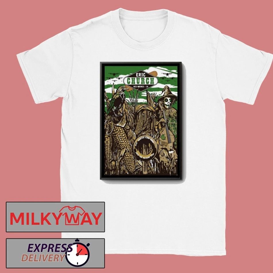 Eric Church Sept 27 2025 Free The Machine Tour Des Moines Poster shirt Unisex , , , Long Sleeve Tee
