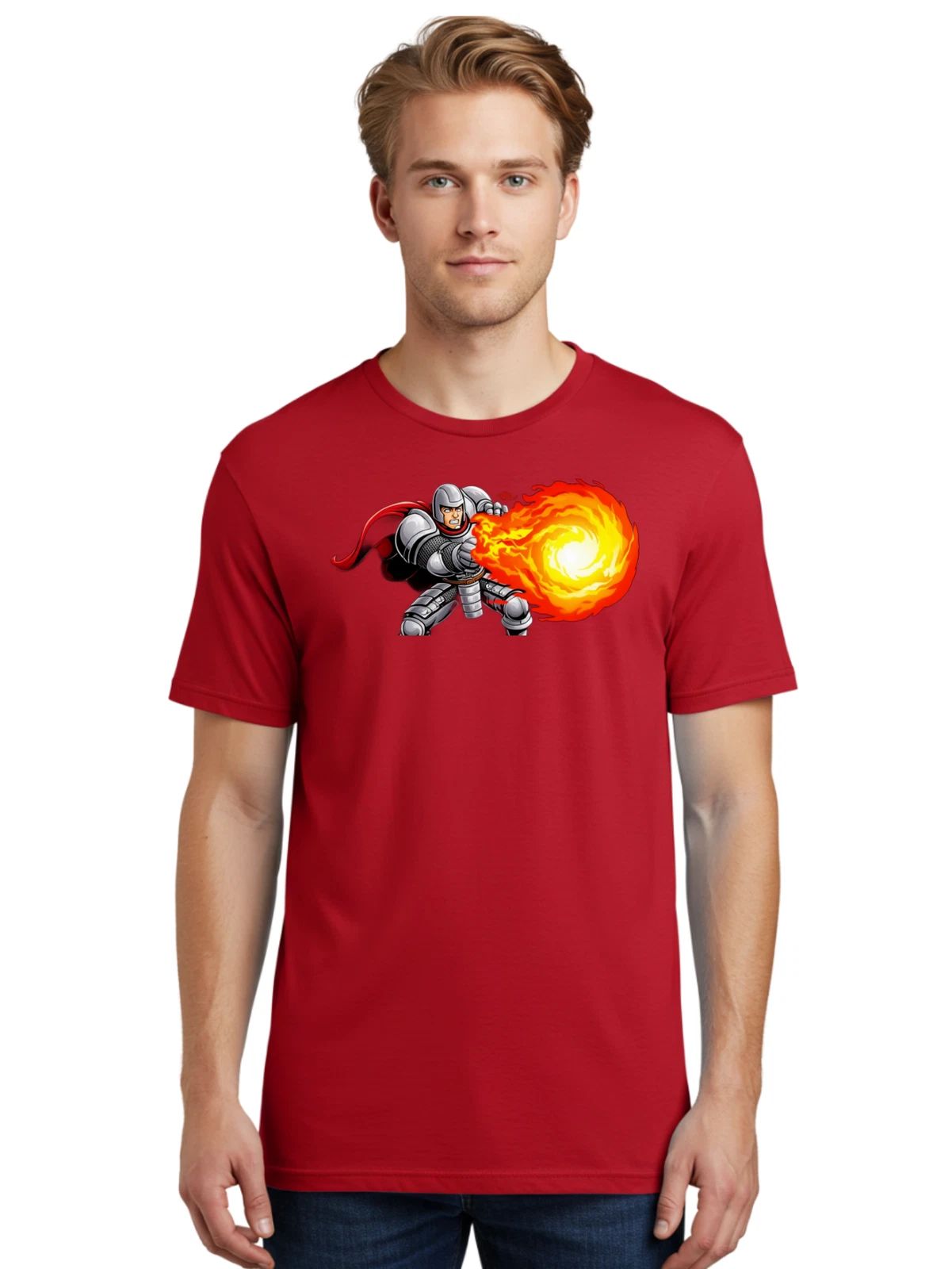 Silver-Knight Mens Graphic Tee, 100% Cotton, Casual Summer Wear Unisex , , , Long Sleeve Tee