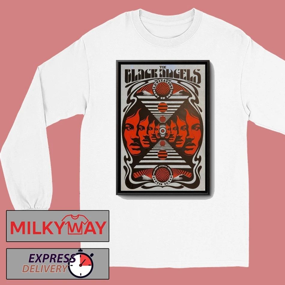The Black Angels Sept 28 2025 Austin Texas New Poster shirt Unisex , , , Long Sleeve Tee
