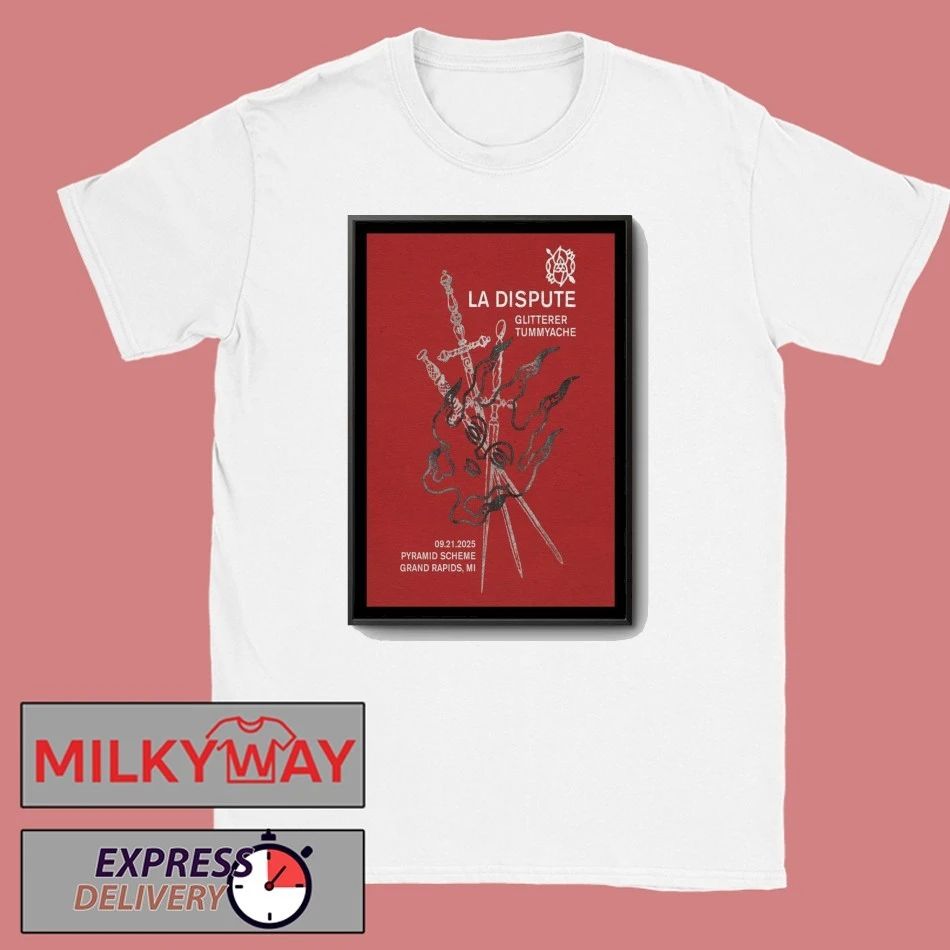 La Dispute Sep 21, 2025 Pyramid Scheme, Grand Rapids, MI Poster shirt Unisex , , , Long Sleeve Tee