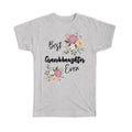 Gift : Best GRANDDAUGHTER Ever Flowers Floral Boho Vintage Pastel Unisex , , , Long Sleeve Tee