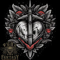 Fantasy Heart & Sword Mens Light Cotton Unisex , , , Long Sleeve Tee