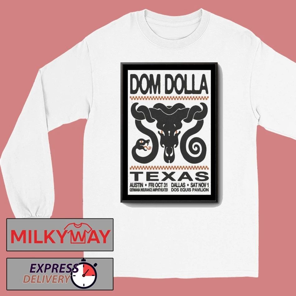 Dom Dolla Oct 31 2025 Austin, TX Poster shirt Unisex , , , Long Sleeve Tee