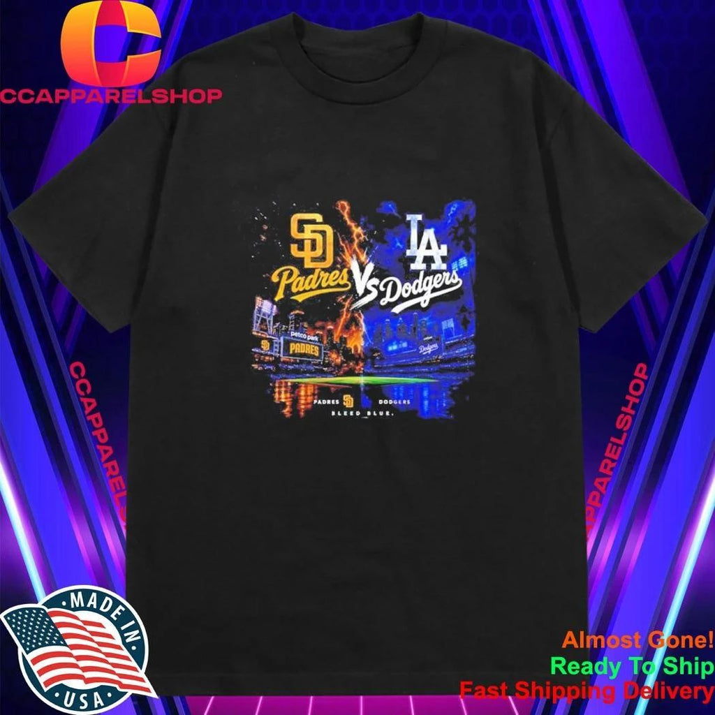 San Diego Padres vs Los Angeles Dodgers Bleed Blue Shirt