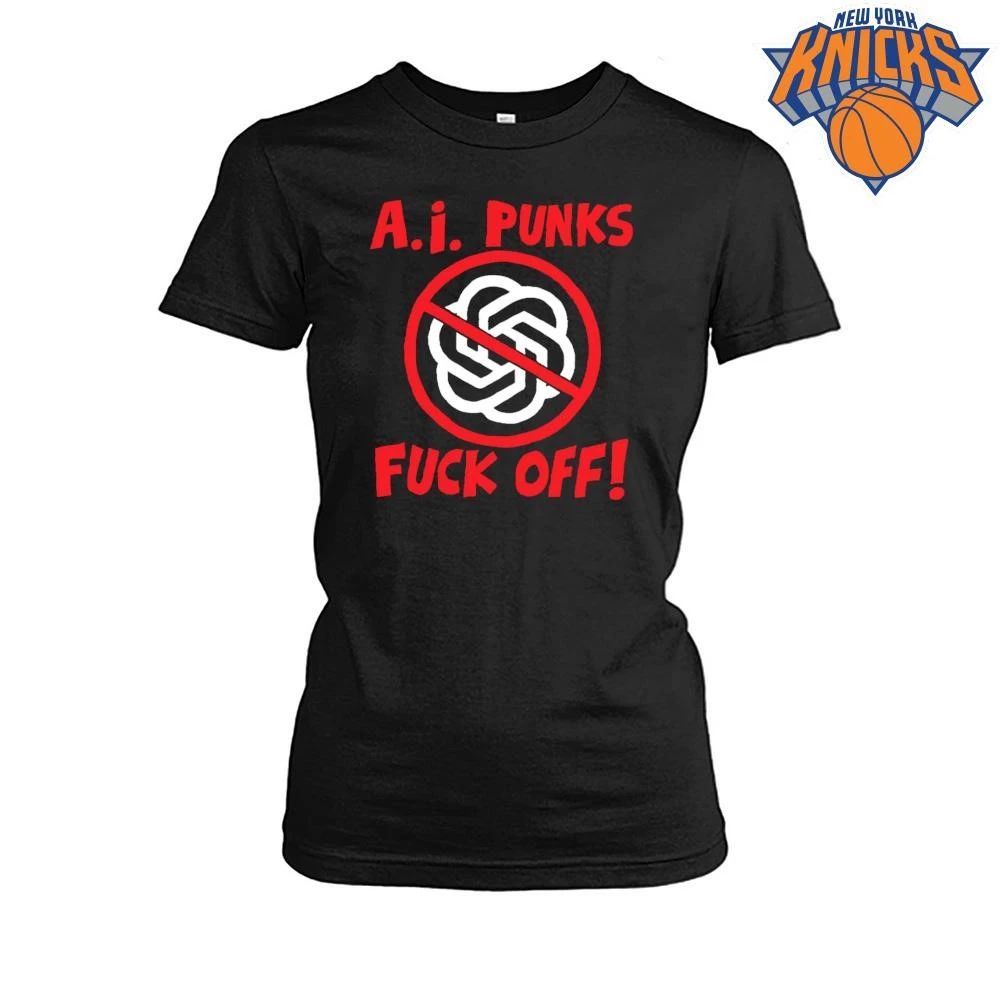 Anti AI Punks Fuck Off Anti Artificial Intelligence Logo shirt