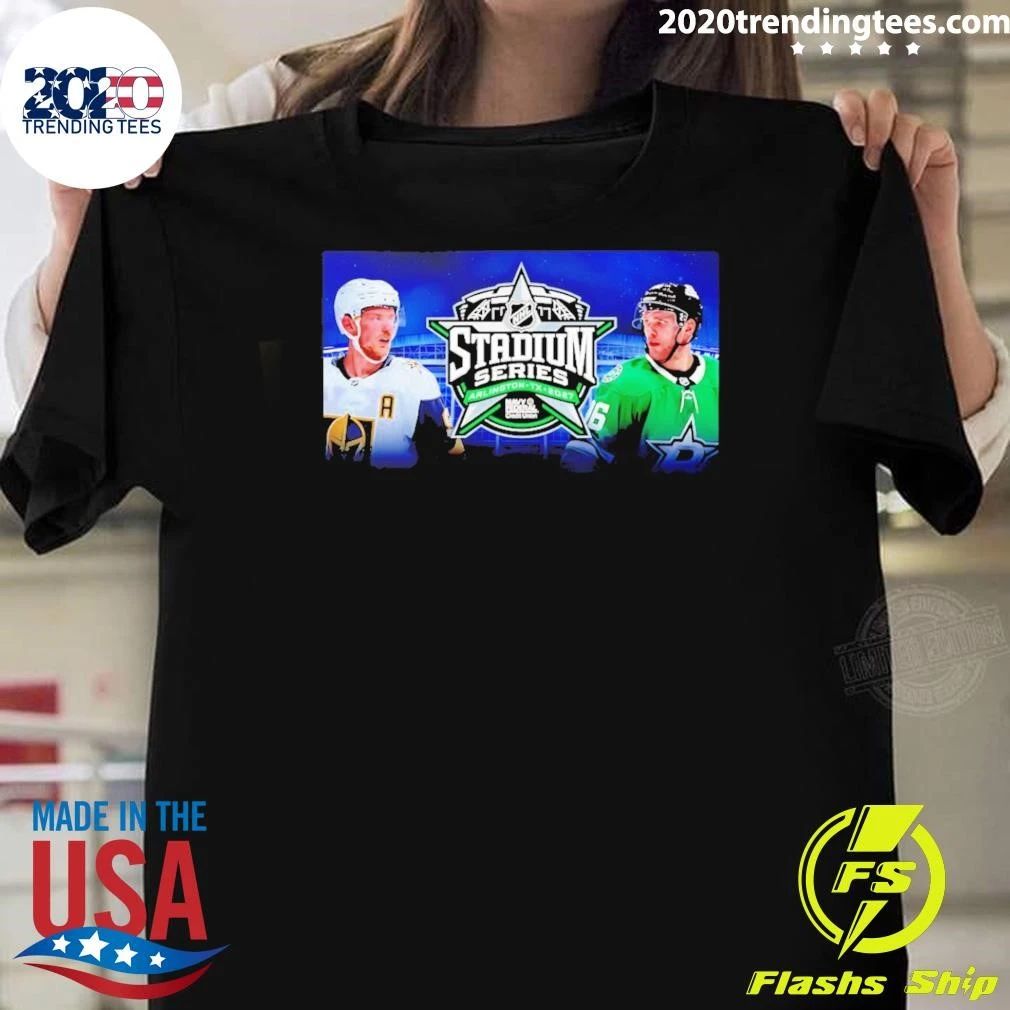 Vegas Golden Knights vs Dallas Stars 2027 Navy Federal Credit Union NHL Stadium Series Shirt