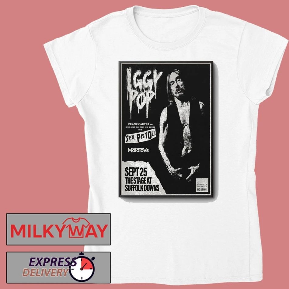 Iggy Pop Boston MA Sept 25 2025 Poster shirt Unisex , , , Long Sleeve Tee