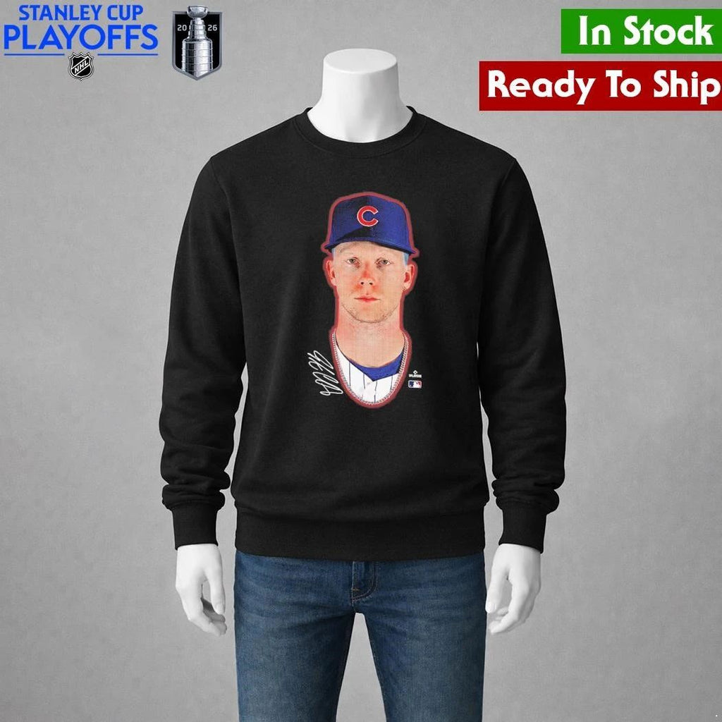Chicago Cubs Pete Crow-Armstrong Outerstuff Black Headliner Shirt Unisex , , , Long Sleeve Tee