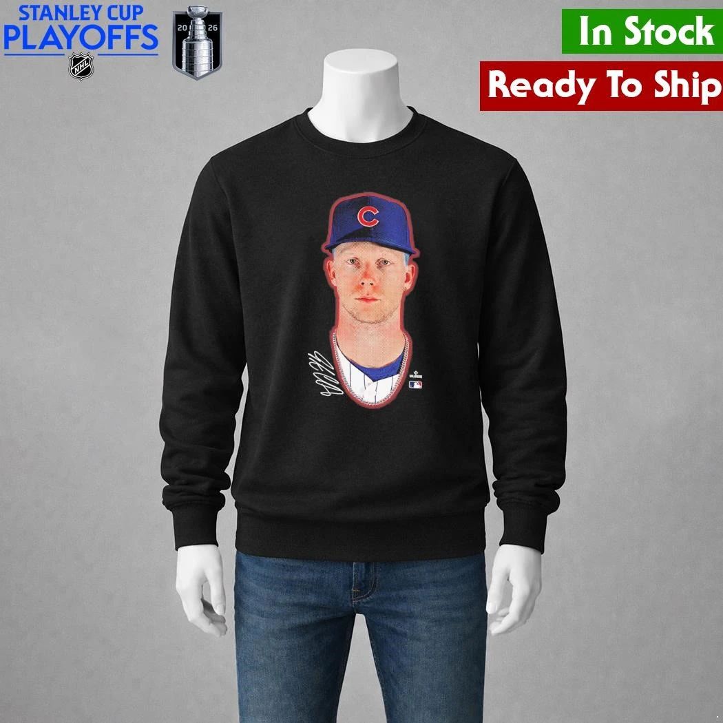 Chicago Cubs Pete Crow-Armstrong Outerstuff Black Headliner Shirt Unisex , , , Long Sleeve Tee