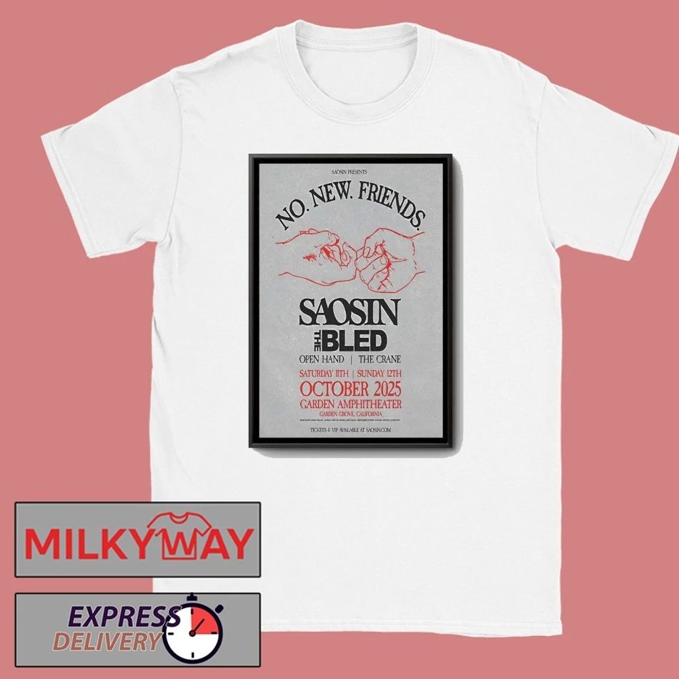 Saosin Oct 11-12 2025 Garden Amp In Garden Grove CA Poster shirt Unisex , , , Long Sleeve Tee