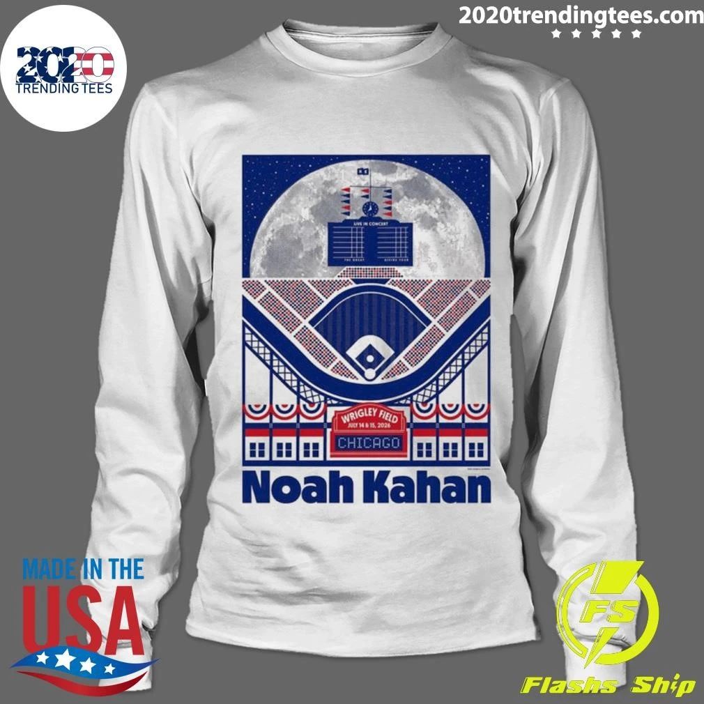 Noah Kahan Live In Chicago At Wrigley Field On July 14, 15 2026 Baseball Tee Shirt