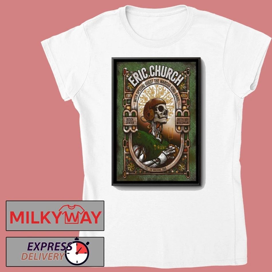 Eric Church Sept 25 2025 Resch Center Green Bay WI Poster shirt Unisex , , , Long Sleeve Tee