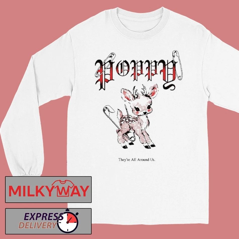 Poppy Deer Shirt Unisex , , , Long Sleeve Tee
