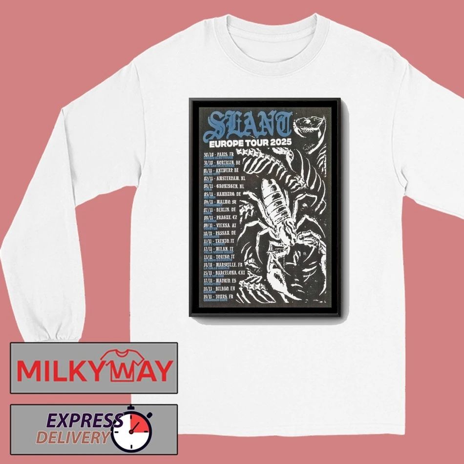 Poster Slant Tour European 2025 shirt Unisex , , , Long Sleeve Tee