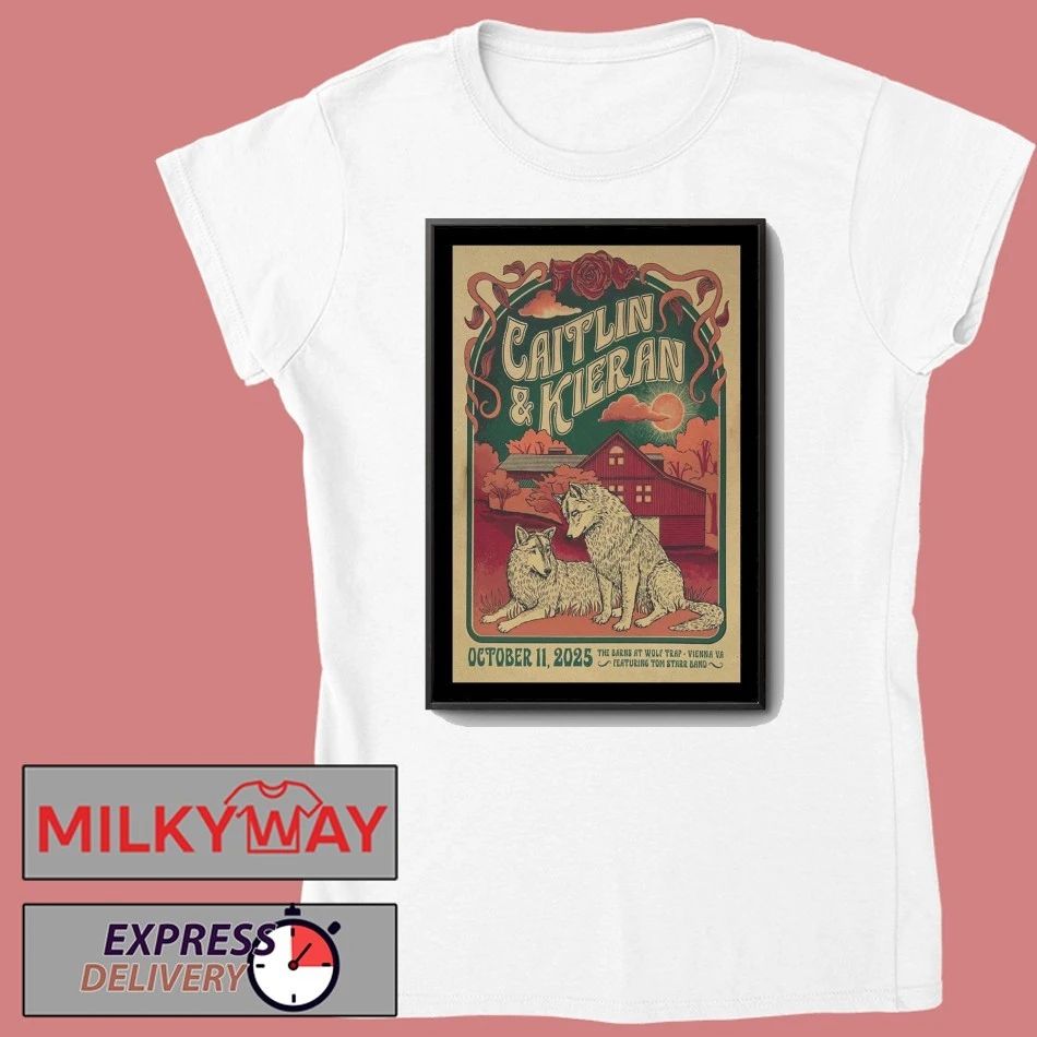 2025 Wolf Trap, Vienna, VA Tour Caitlin & Kieran Poster shirt Unisex , , , Long Sleeve Tee