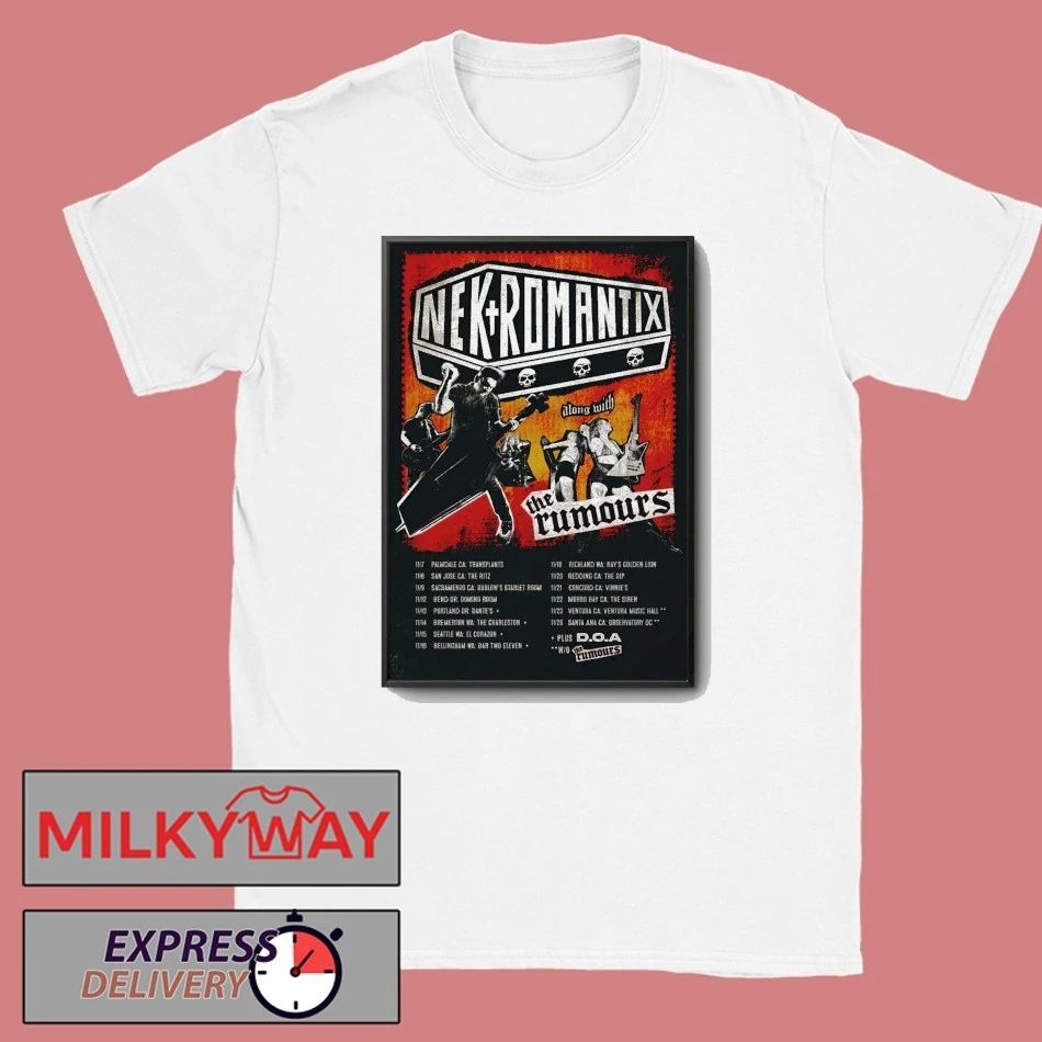 Nekromantix With The Rumours Another Tour What 2025 Poster shirt Unisex , , , Long Sleeve Tee