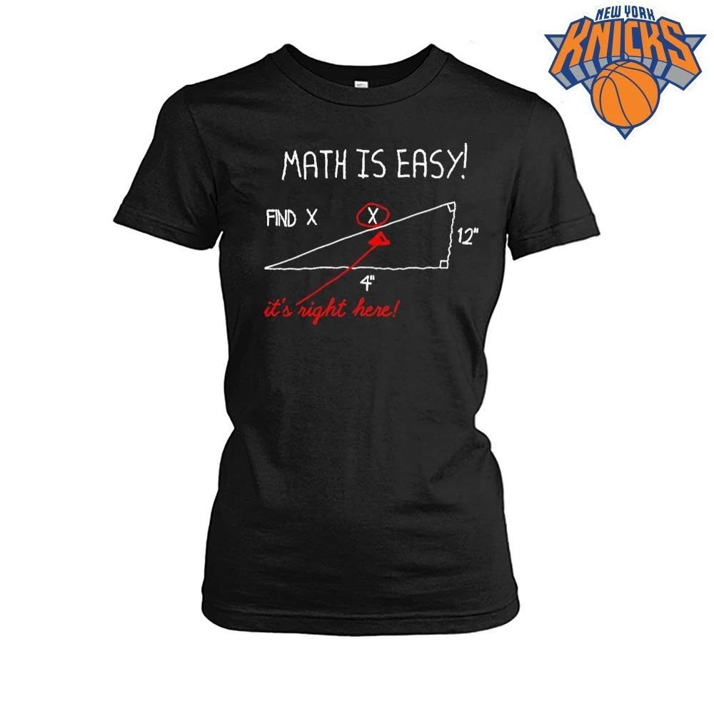 Math Is Easy Find X Right Here Funny Geometry Teacher Humor Shirt