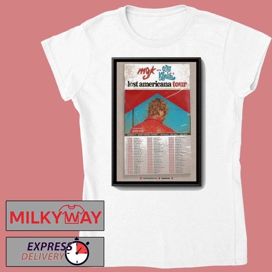 MGK Wiz Khalifa World Tour Poster shirt Unisex , , , Long Sleeve Tee