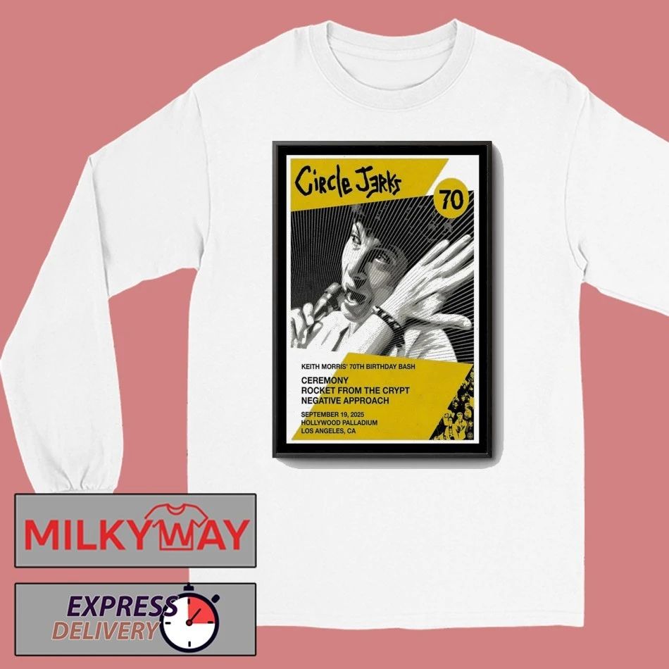 Circle Jerks Sep 19, 2025 Hollywood Palladium, Hollywood, CA Poster shirt Unisex , , , Long Sleeve Tee