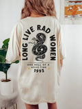 Long Live Rad Women Tee, Boho Snake Tee Tee, Tee, Vintage Inspire Unisex , , , Long Sleeve Tee