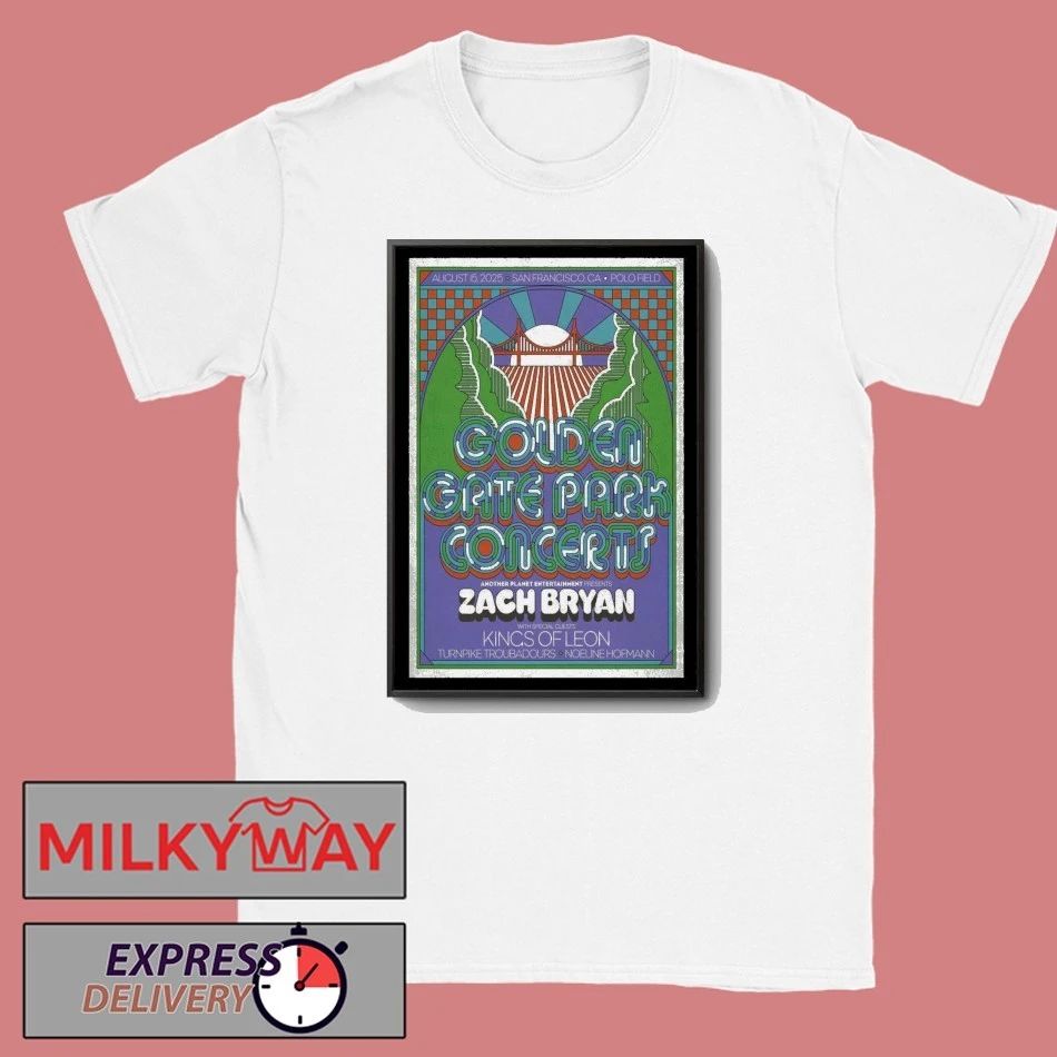 Zach Bryan & Kings Of Leon Event Golden Gate Park Show 2025 Poster shirt Unisex , , , Long Sleeve Tee