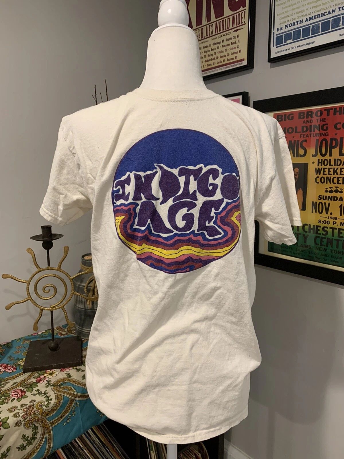 Indigo Age Band concert t Graphic Shirt White BOHO FESTIVAL Size small S Unisex , , , Long Sleeve Tee
