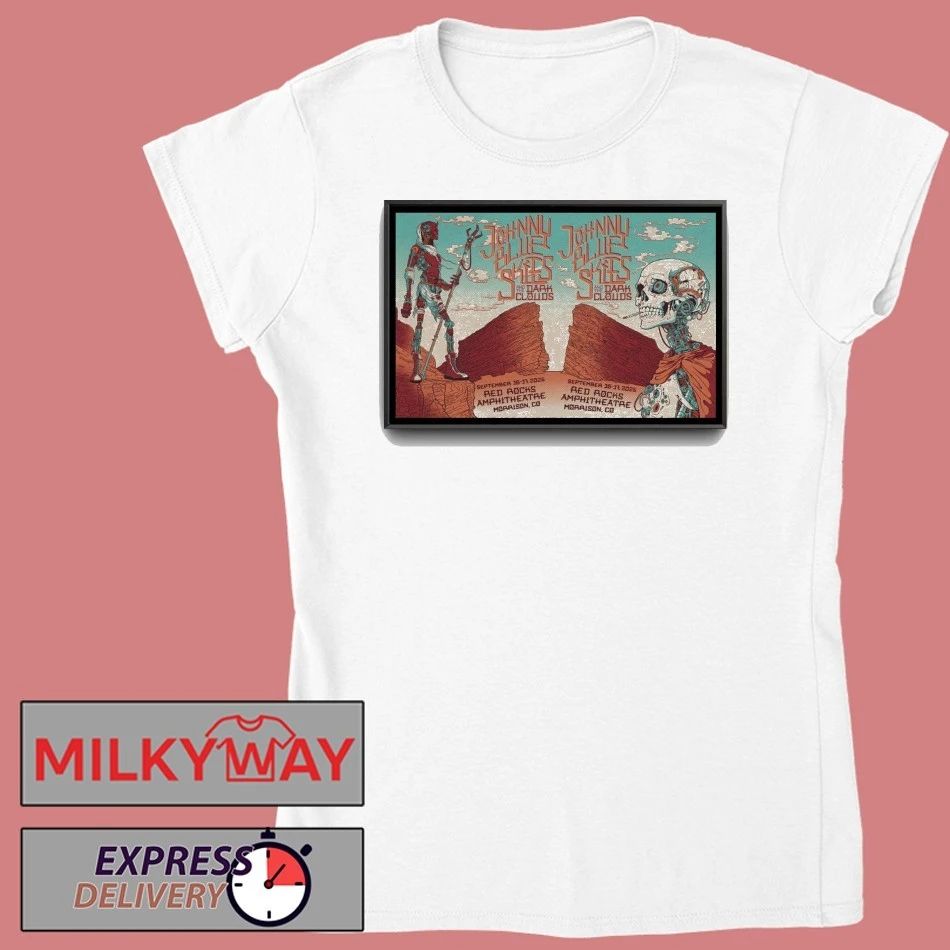 Johnny Blue Skies Red Rock Amphitheatre Poster shirt Unisex , , , Long Sleeve Tee