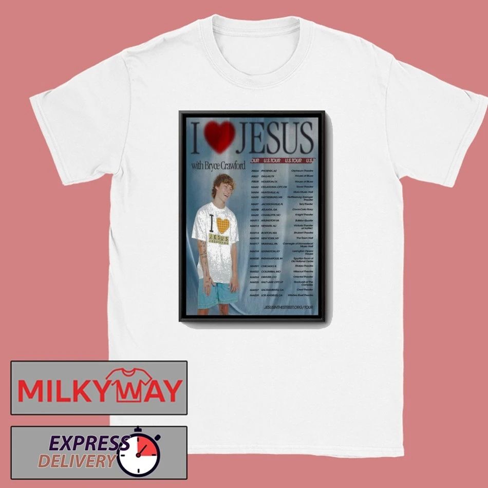 Bryce Crawford US Tour 2025 Poster shirt Unisex , , , Long Sleeve Tee