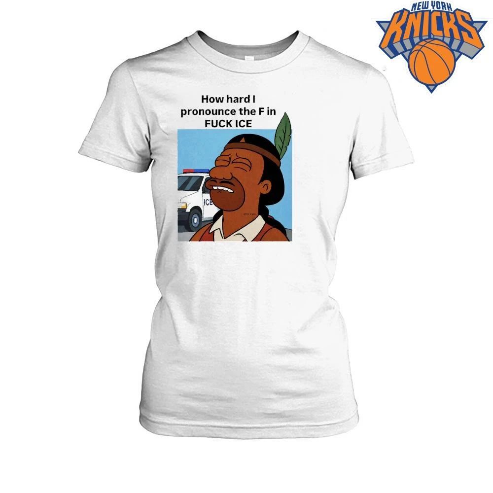 How Hard I Pronounce The F In Fuck Ice Native Cartoon Character Police Car Shirt