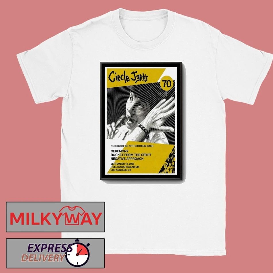 Circle Jerks Sep 19, 2025 Hollywood Palladium, Hollywood, CA Poster shirt Unisex , , , Long Sleeve Tee