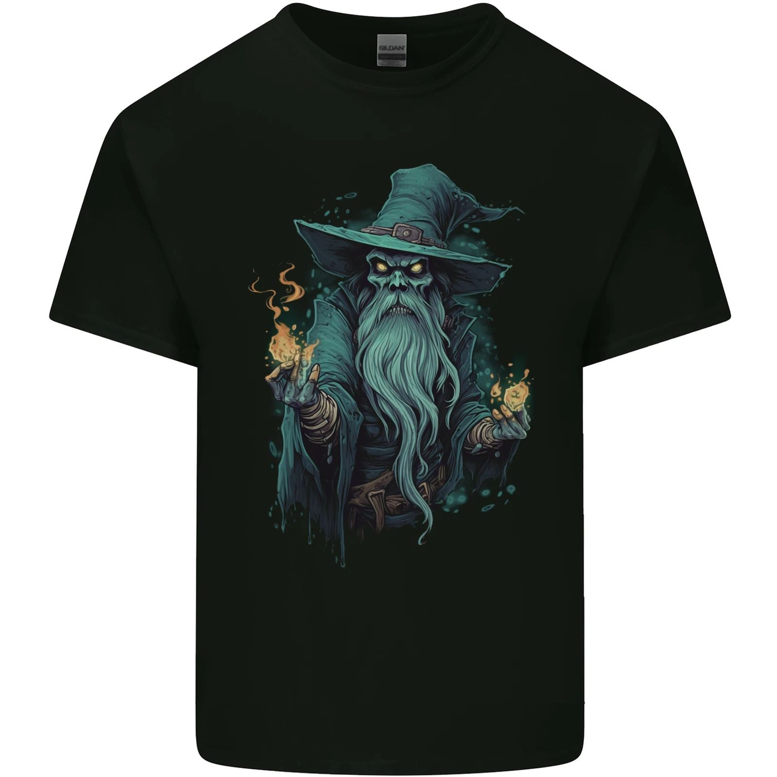 Fantasy Wizard Warlock 3 Mens Cotton Tee Top Unisex , , , Long Sleeve Tee