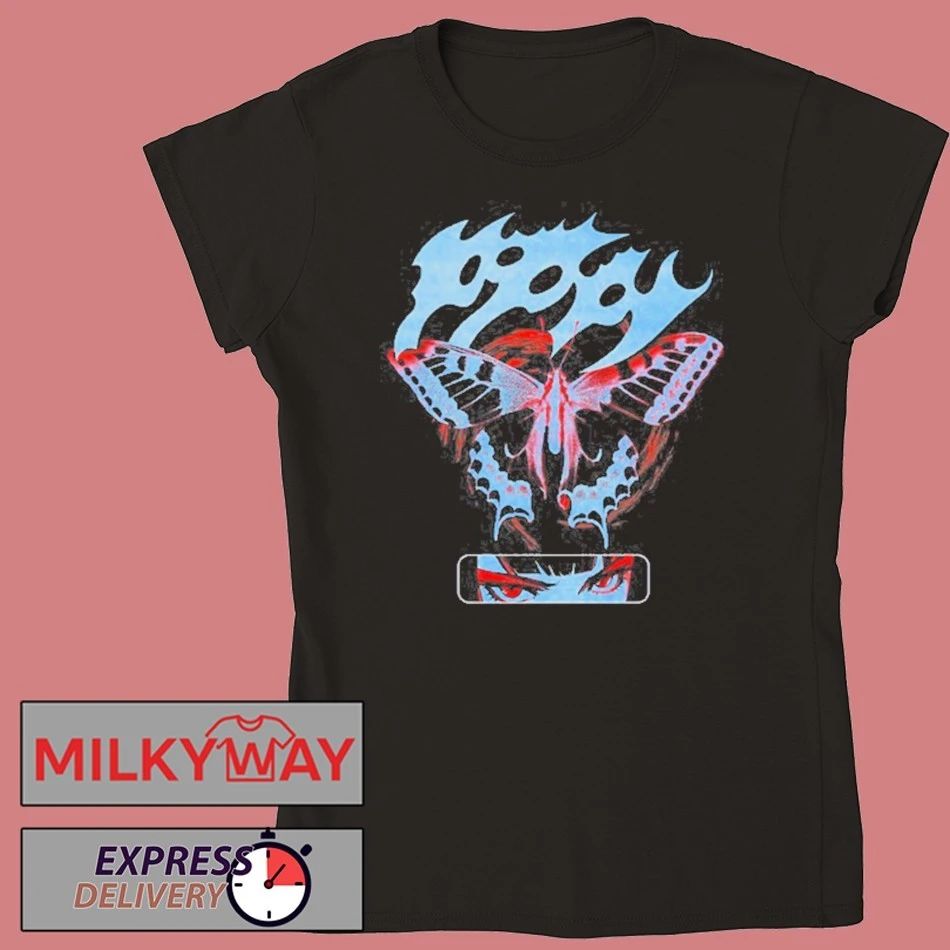 Poppy V.A.N Butterfly Shirt Unisex , , , Long Sleeve Tee