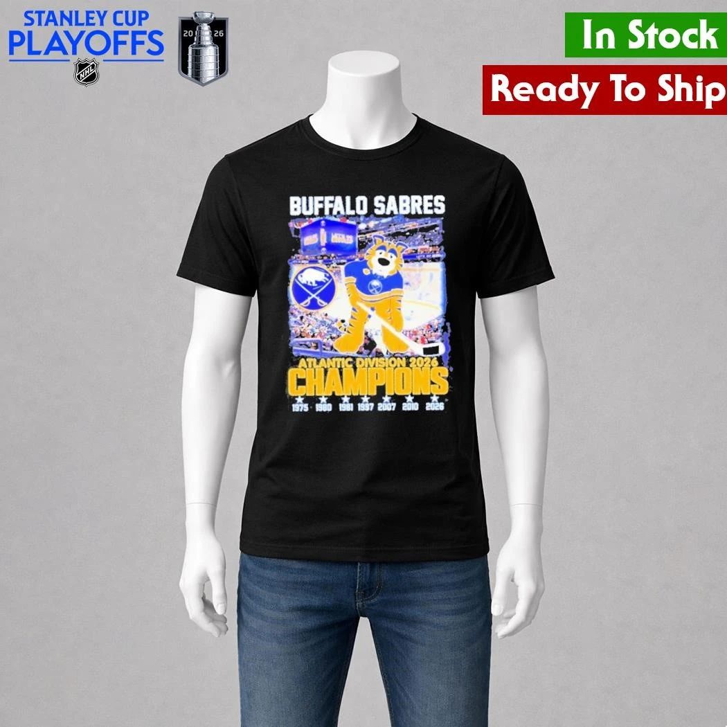 Buffalo Sabres Atlantic Division 2026 Champions 1975 2026 Shirt Unisex , , , Long Sleeve Tee