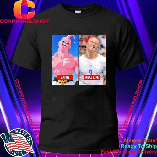 Anime Real Life Haaland Majin Buu Meme Shirt